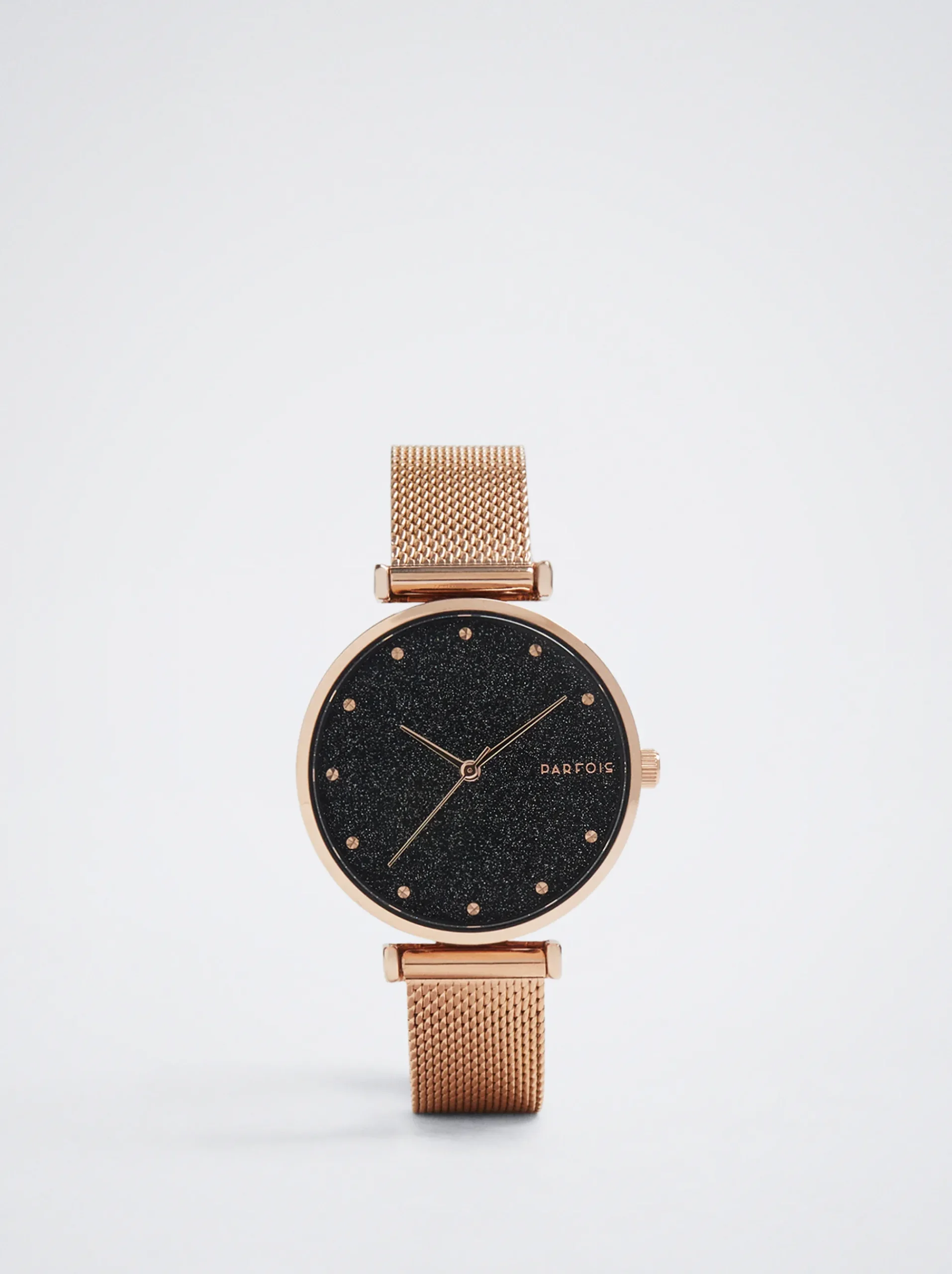 Watch With Stainless Steel Metallic Mesh Strap|Parfois Clearance