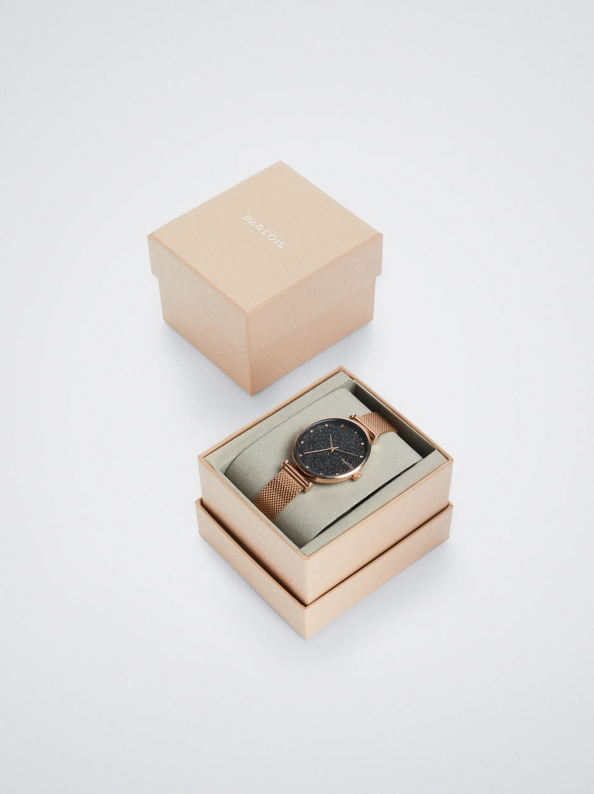 Watch With Stainless Steel Metallic Mesh Strap|Parfois Clearance