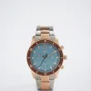 Watch With Two-Toned Steel Strap|Parfois Cheap