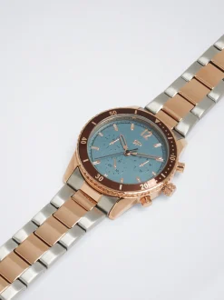 Watch With Two-Toned Steel Strap|Parfois Cheap