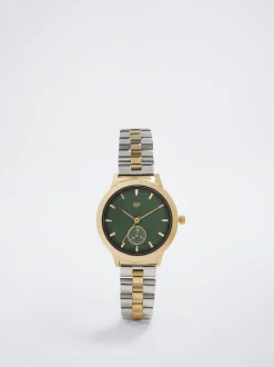 Watch With Two-Toned Steel Strap|Parfois Cheap