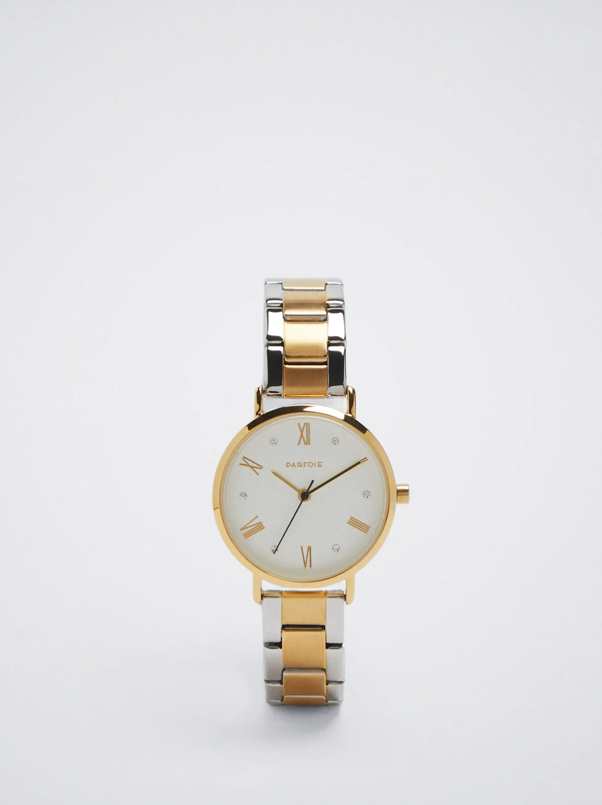 Watch With Two-Toned Steel Strap|Parfois Cheap