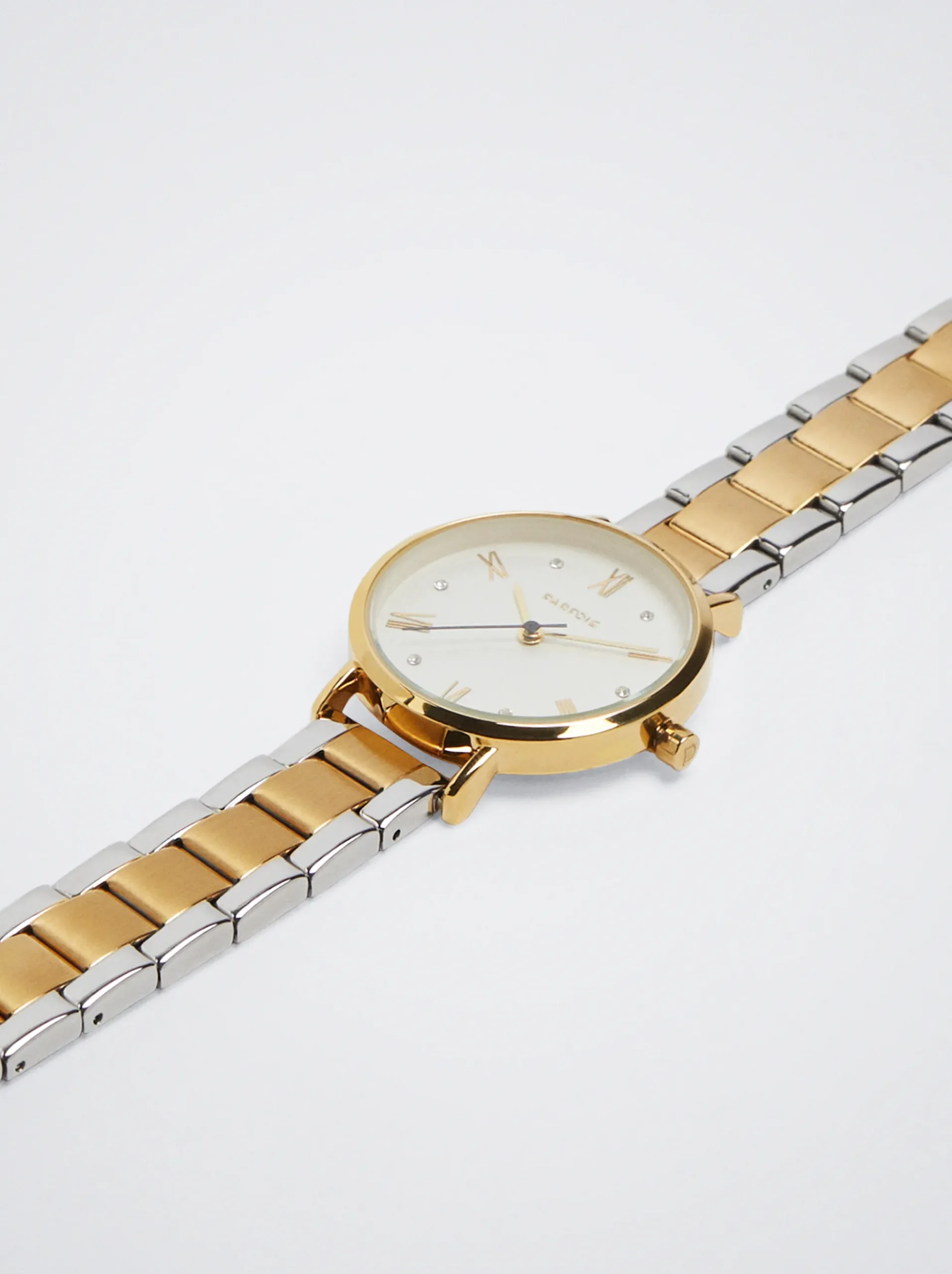 Watch With Two-Toned Steel Strap|Parfois Cheap