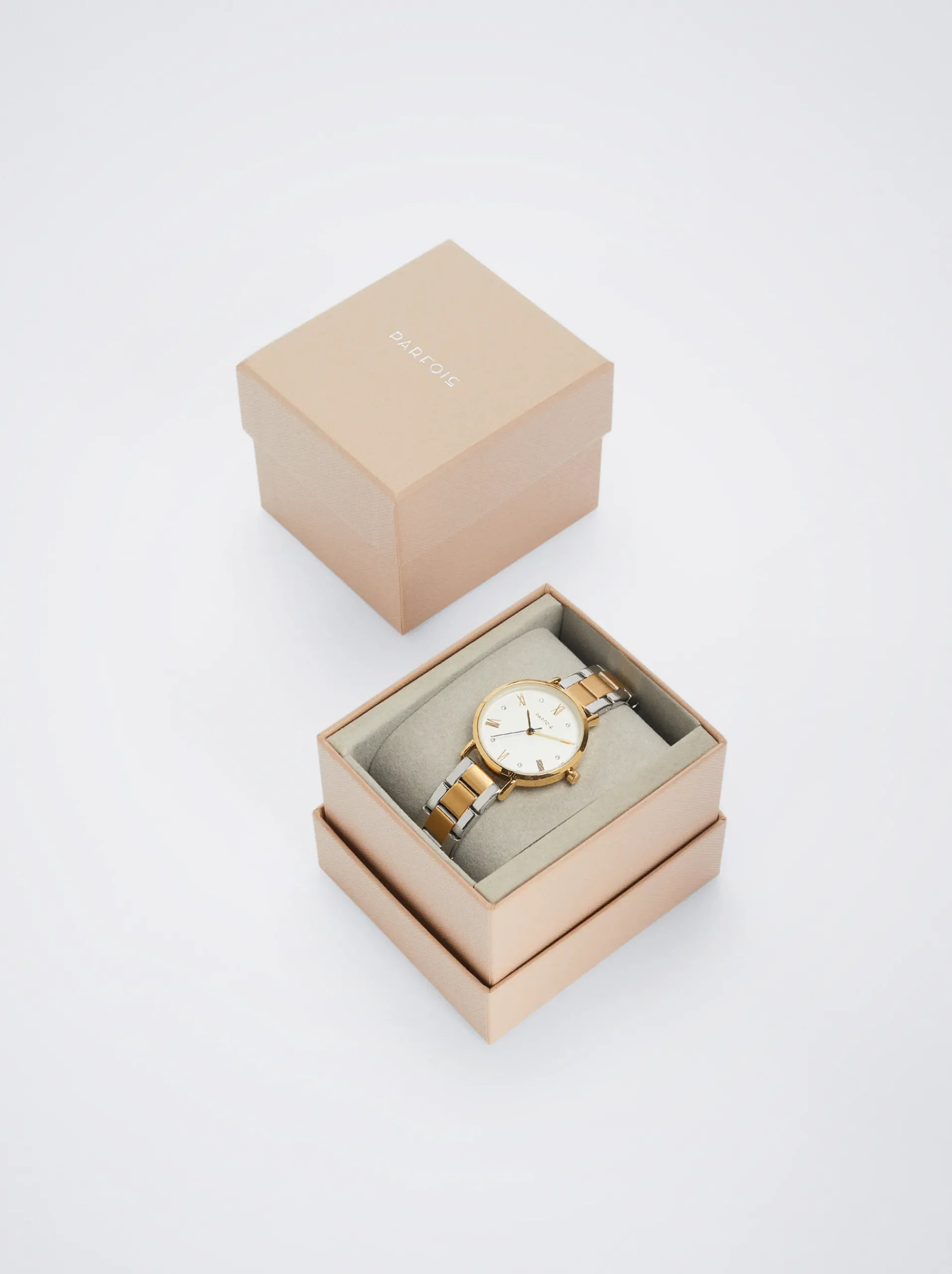 Watch With Two-Toned Steel Strap|Parfois Cheap
