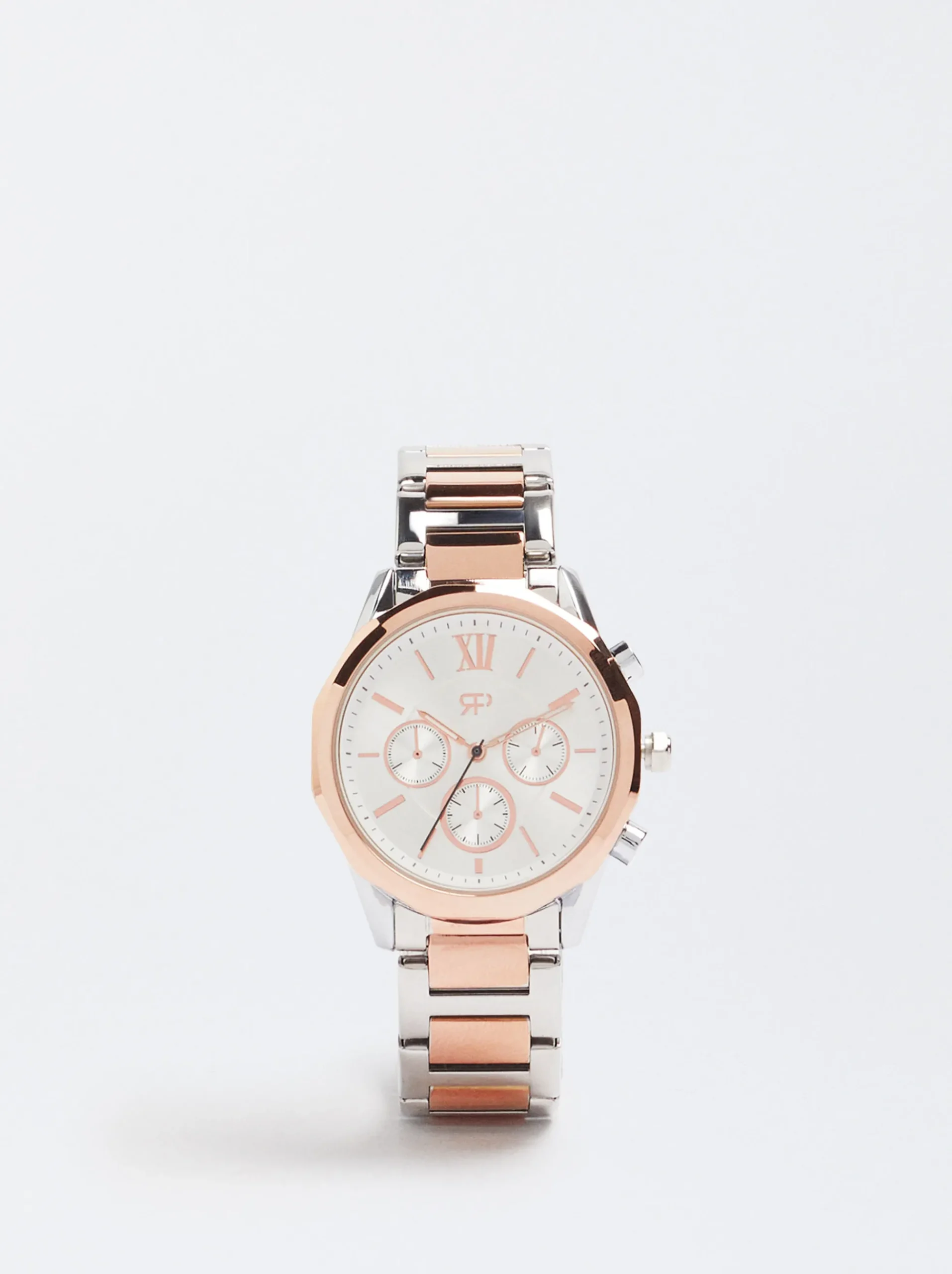 Watch With Two-Toned Steel Strap|Parfois Shop