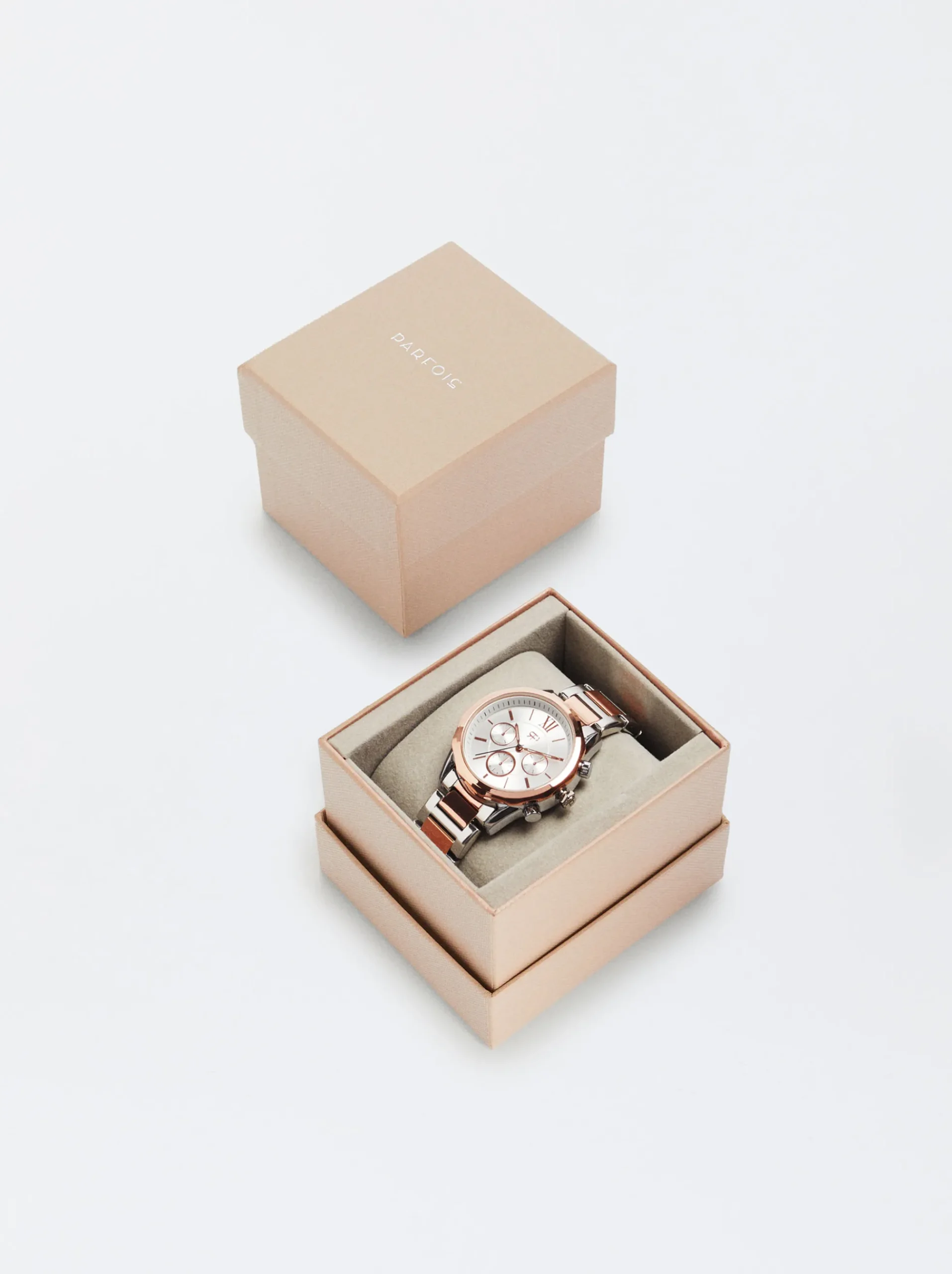 Watch With Two-Toned Steel Strap|Parfois Shop