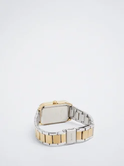 Watch With Two-Toned Steel Strap|Parfois Cheap