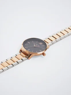 Watch With Two-Toned Steel Strap|Parfois Sale