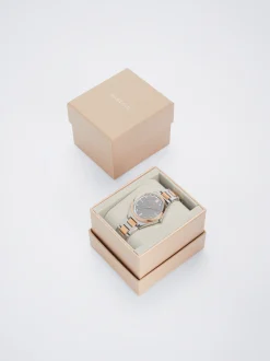 Watch With Two-Toned Steel Strap|Parfois Outlet