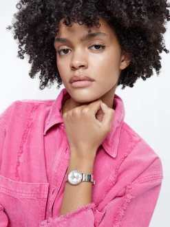 Watch With Two-Toned Steel Strap|Parfois Cheap