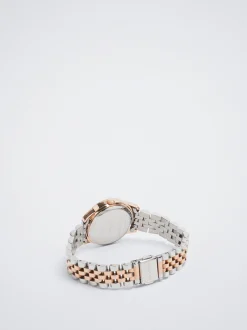 Watch With Two-Toned Steel Strap|Parfois New