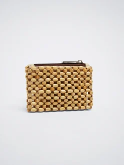 Wooden Coin Purse With Beads|Parfois Sale